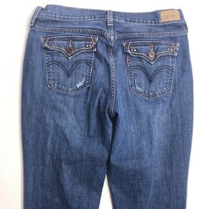 Levis 515 Boot Cut Stretch Jeans Size 10M Blue
